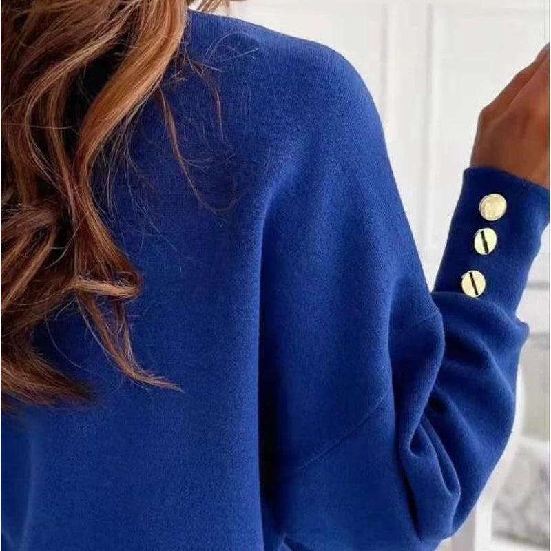 Loomelle - Deep V Neck Knit Sweater Everyday Layering — view 2 of 10