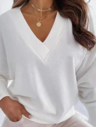 Loomelle - Deep V Neck Knit Sweater Everyday Layering — view 4 of 10
