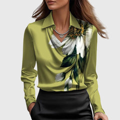 Lumetta - Pleated Neckline Draped Blouse For Versatile Styling — view 7 of 10