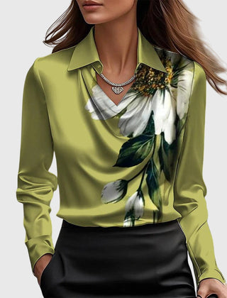 Lumetta - Pleated Neckline Draped Blouse For Versatile Styling — view 7 of 10