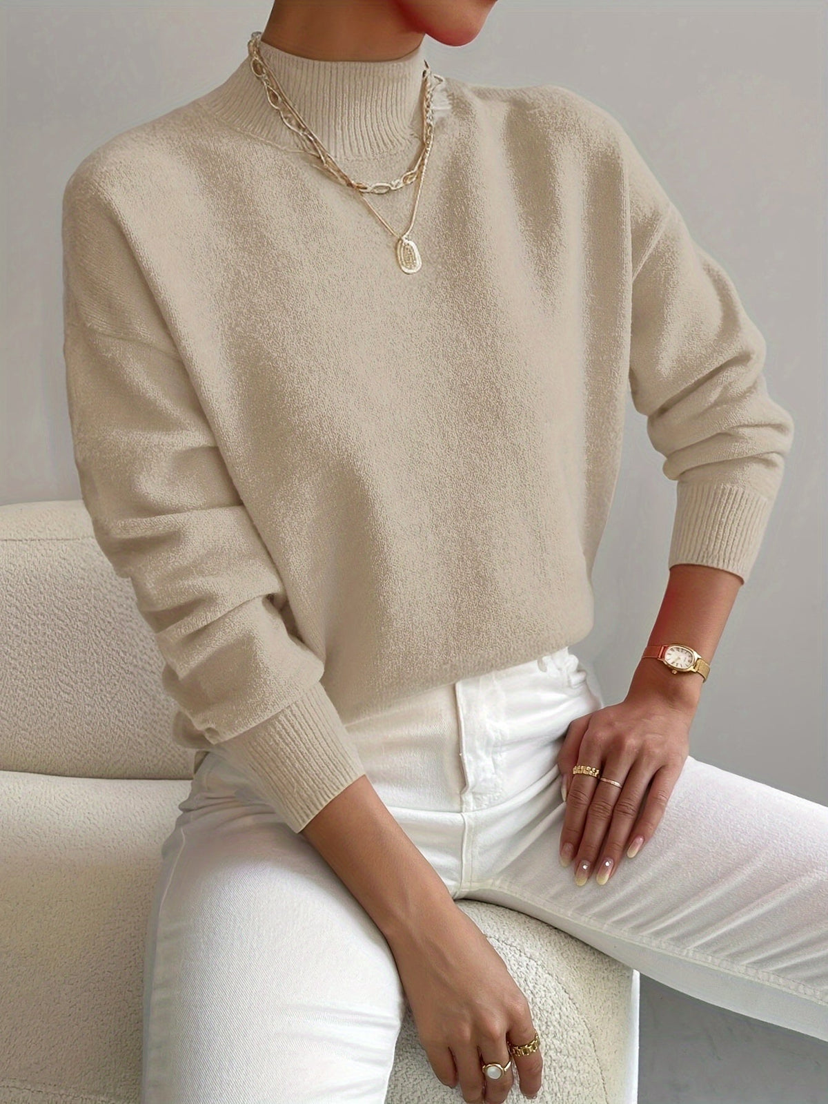 Novella - Turtleneck Knit Sweater Colder Season Wear — view 5 of 10