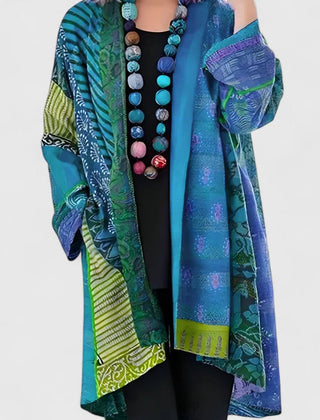 Marisole - Longline Patchwork Open Cardigan Everyday Layering
