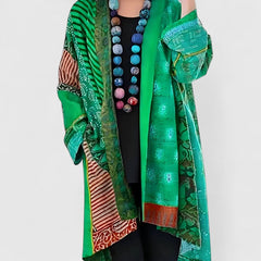 Marisole - Longline Patchwork Open Cardigan Everyday Layering — view 4 of 5