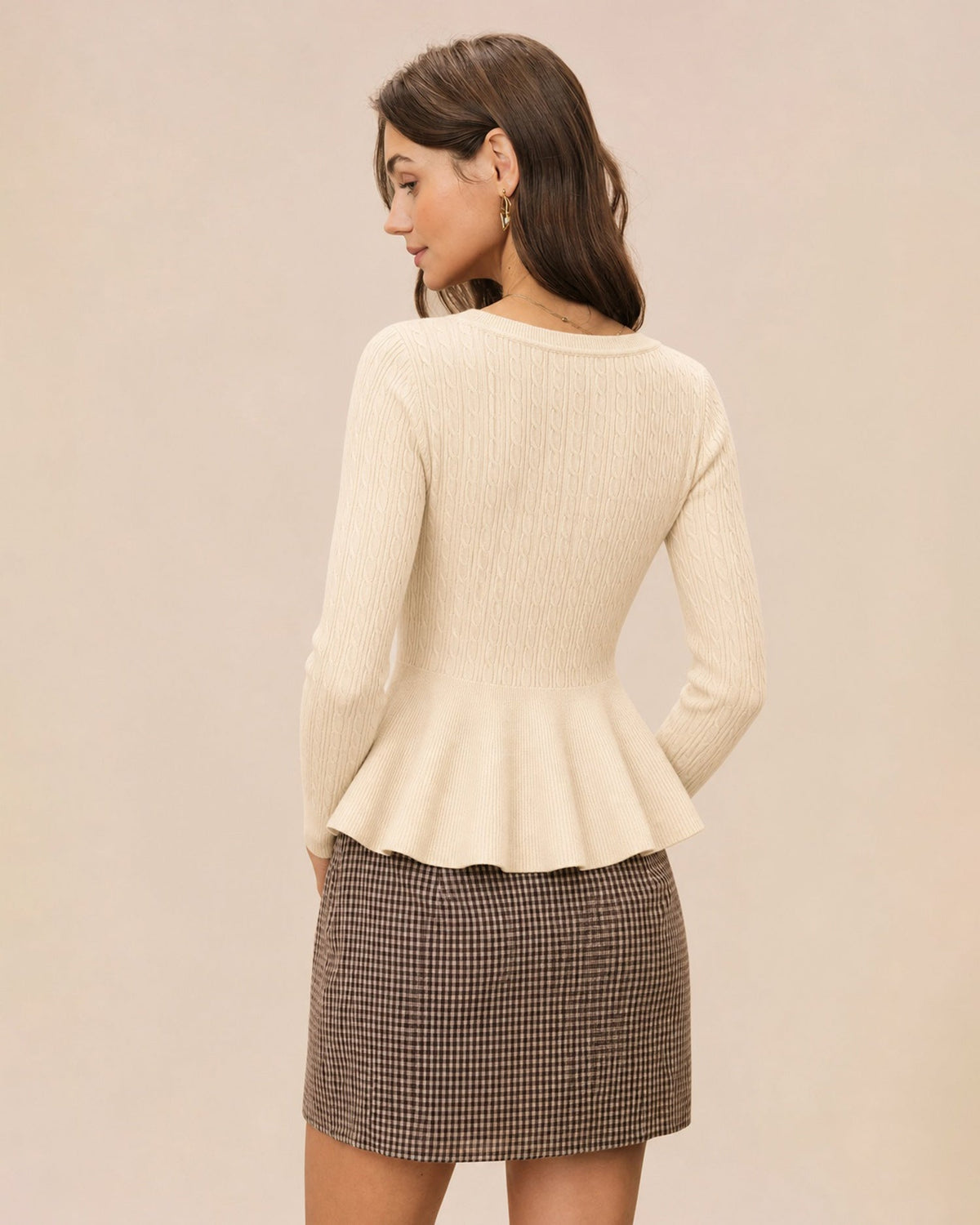 Marlestte - Textured Button Knit Sweater Autumn Winter Wear — view 3 of 9