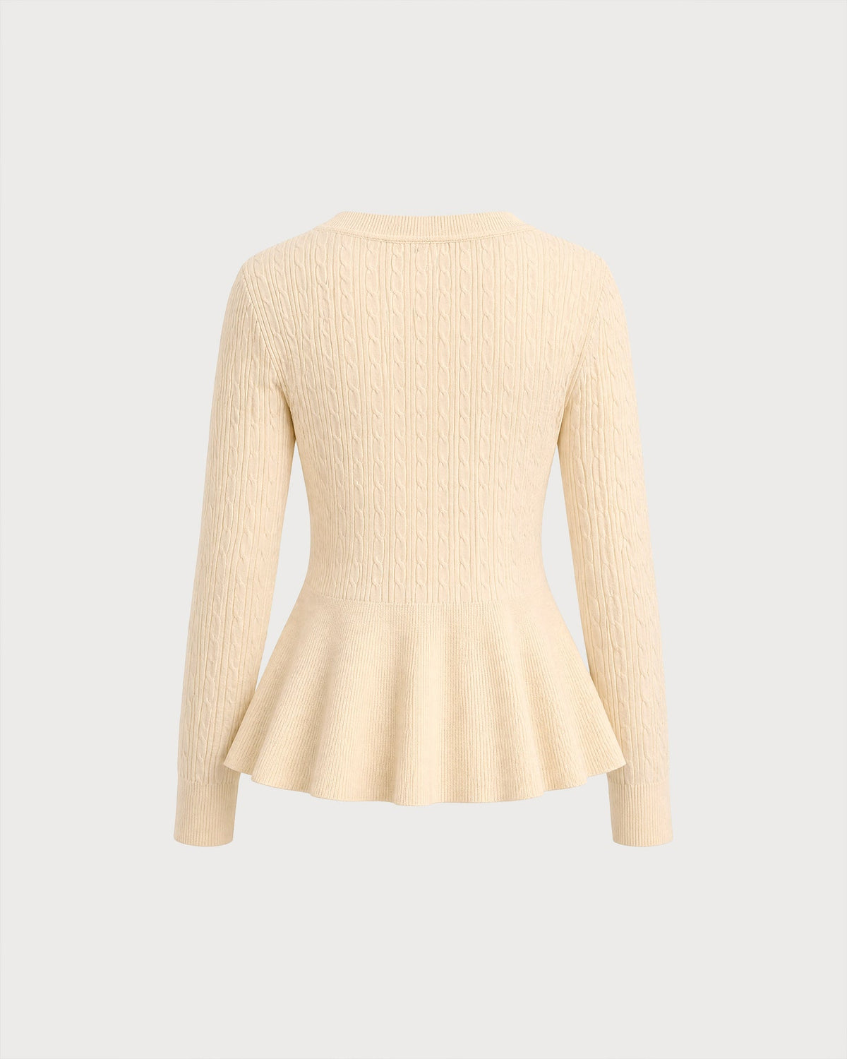 Marlestte - Textured Button Knit Sweater Autumn Winter Wear — view 8 of 9