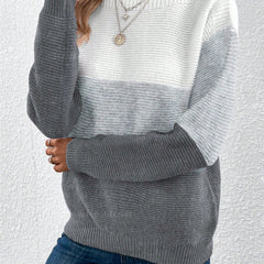 Marlonne - Colour Block Knit Pullover Relaxed Everyday Wear — view 4 of 6