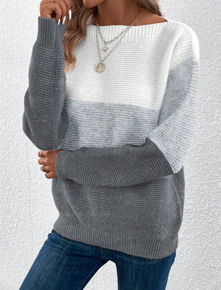 Marlonne - Colour Block Knit Pullover Relaxed Everyday Wear — view 4 of 6