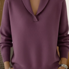 Marlowe - Shawl Collar V-Neck Sweater Everyday Wear — view 7 of 8