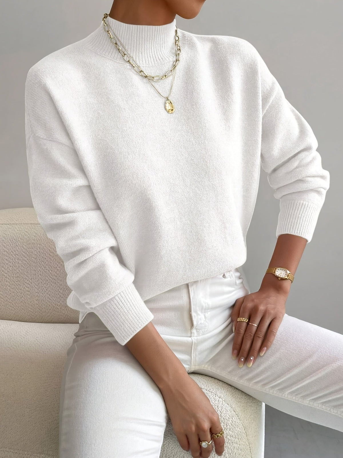 Marlowine - Soft Knit Turtleneck Sweater Winter Wear — view 2 of 10