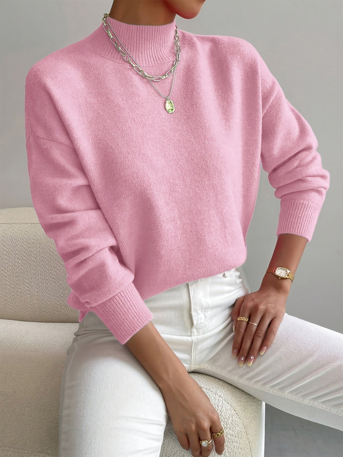 Marlowine - Soft Knit Turtleneck Sweater Winter Wear — view 3 of 10
