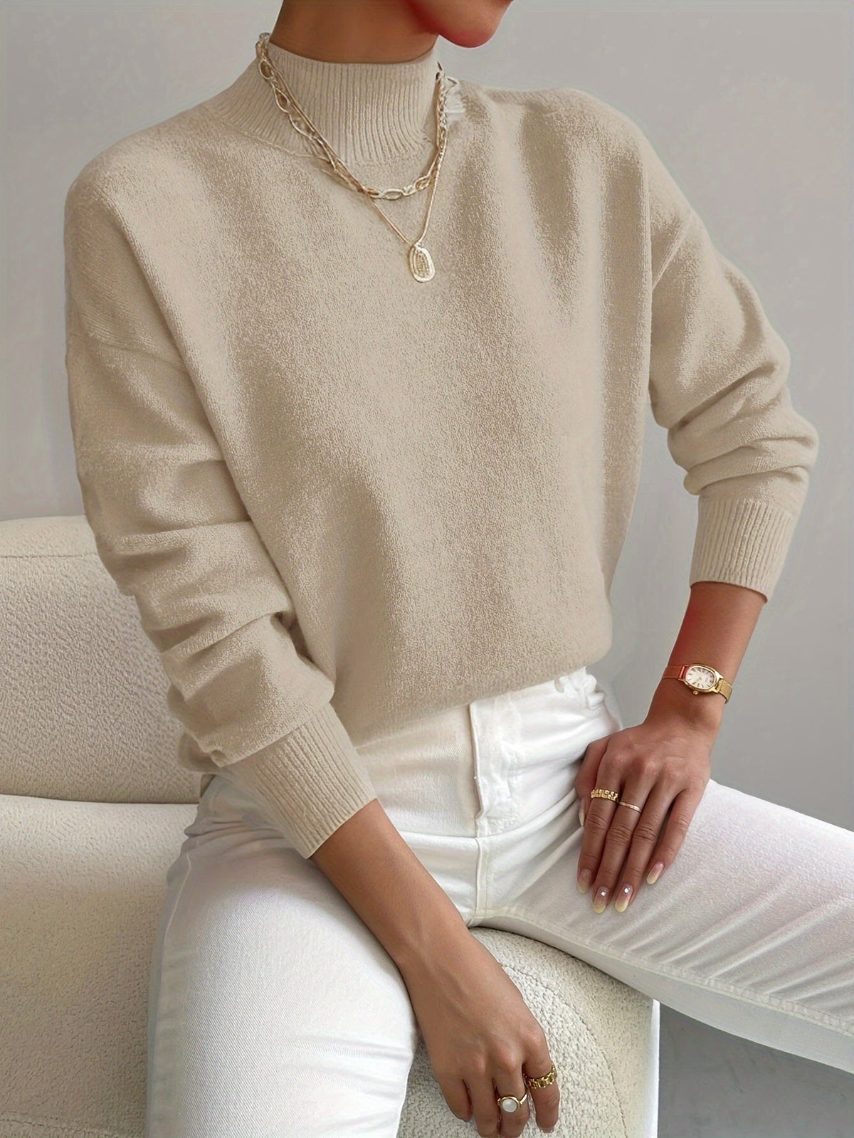 Marlowine - Soft Knit Turtleneck Sweater Winter Wear — view 5 of 10