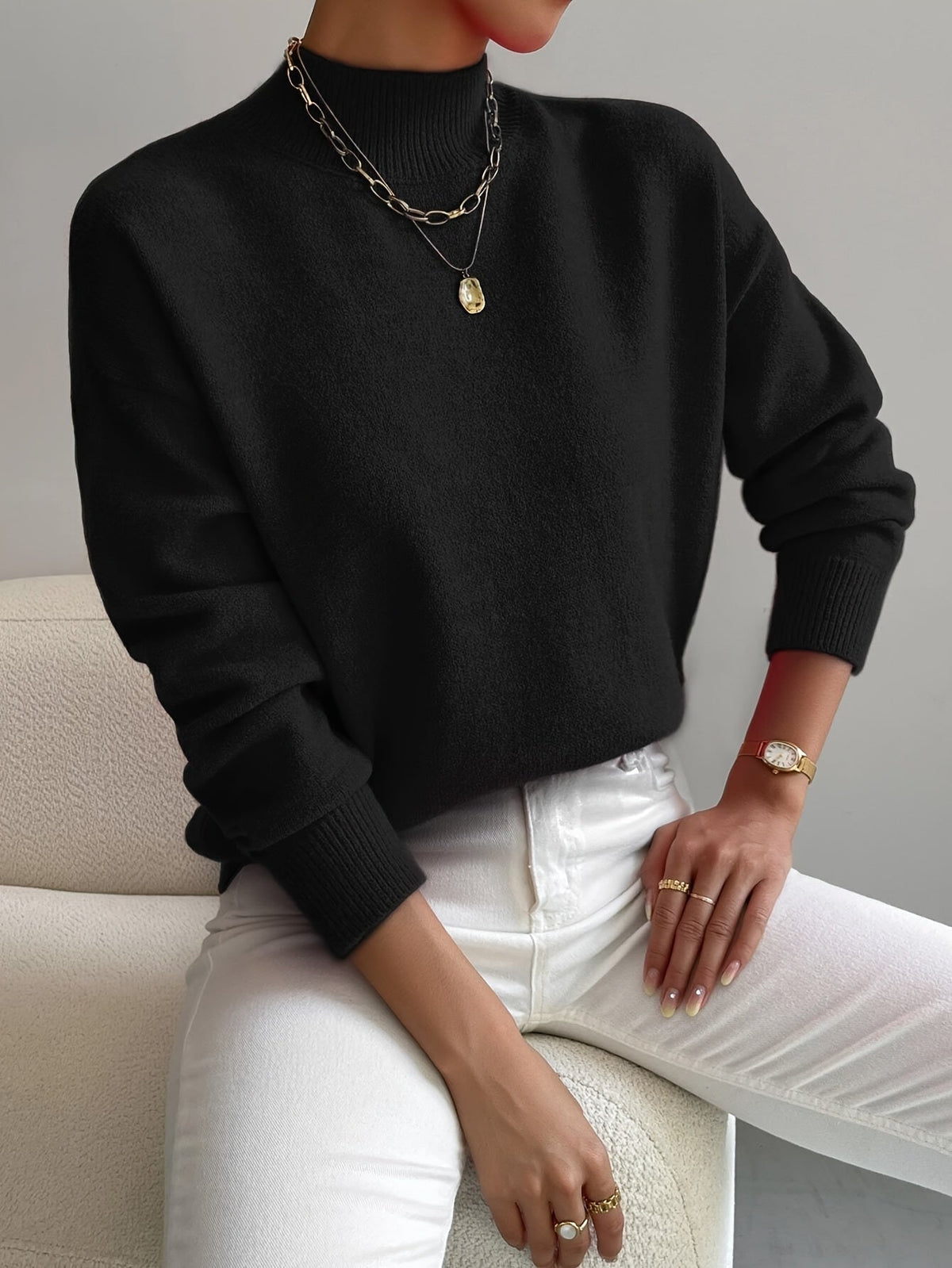 Marlowine - Soft Knit Turtleneck Sweater Winter Wear — view 6 of 10