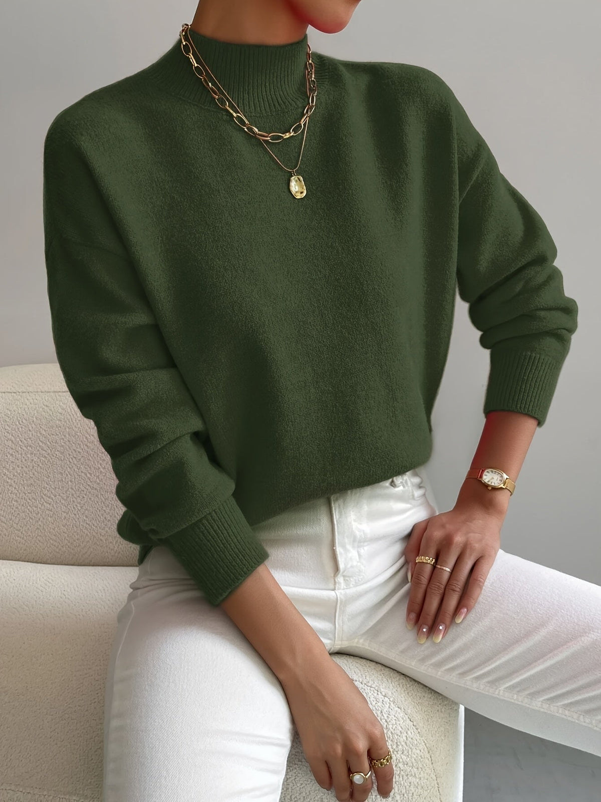Marlowine - Soft Knit Turtleneck Sweater Winter Wear — view 8 of 10