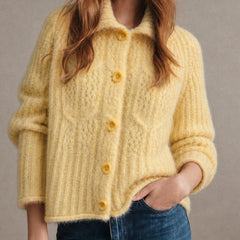 Marlowry - Long Textured Knit Cardigan Autumn Winter Wear