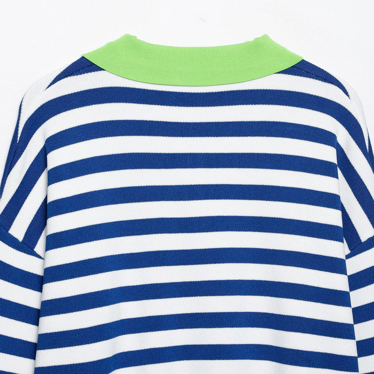 Nautelle - Striped Cropped Polo Sweater Casual City Wear — view 4 of 6