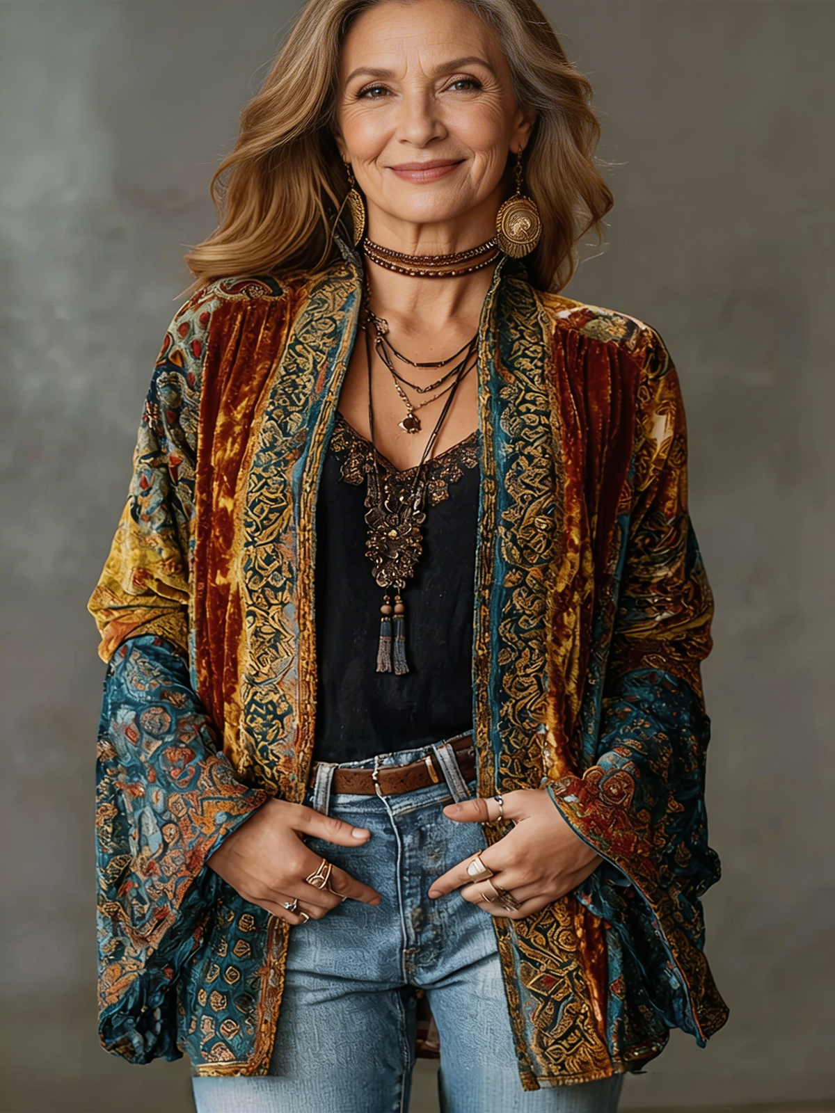 Nomadella - Bohemian Kimono Jacket For Layered Everyday Wear