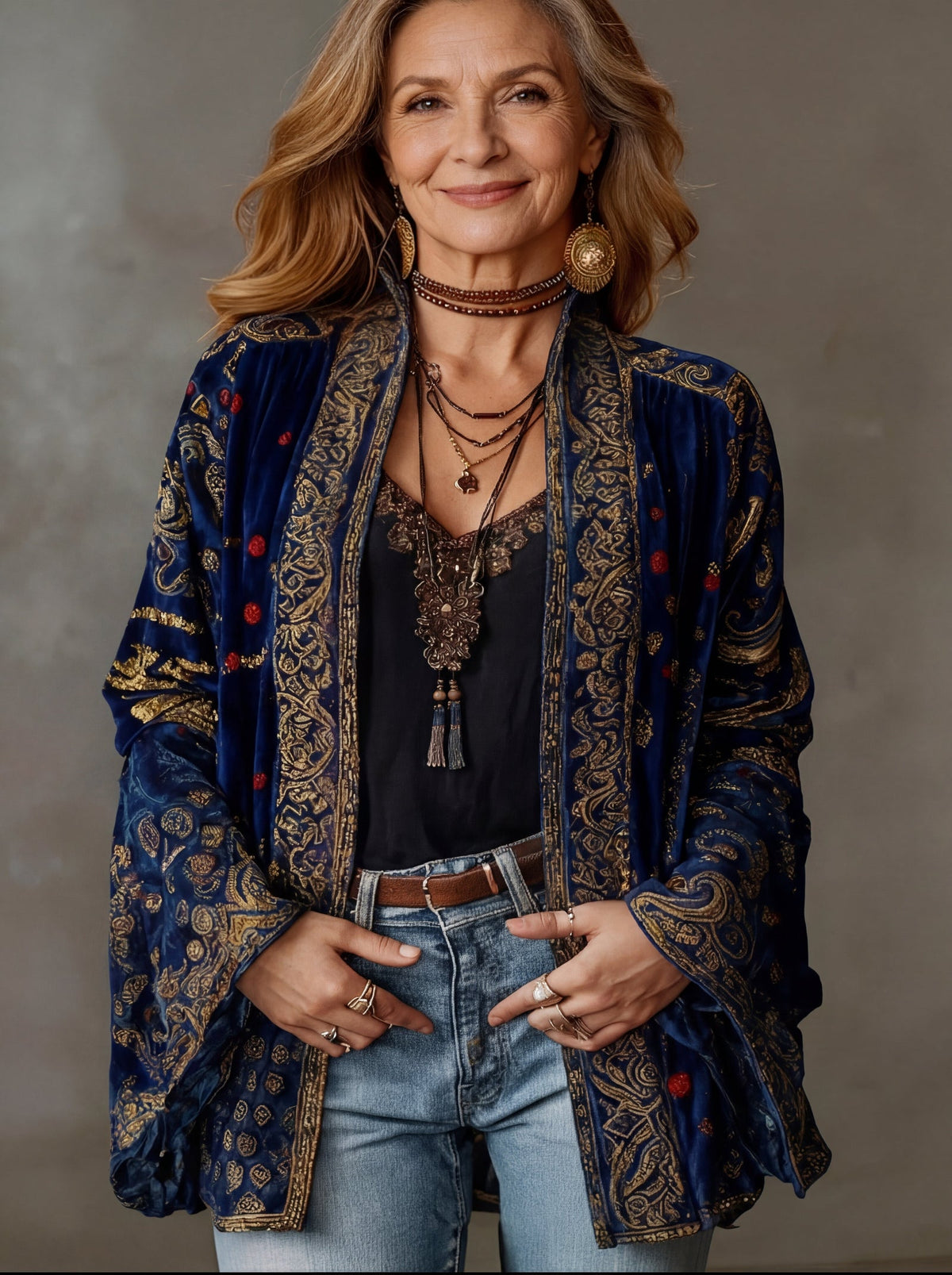 Nomadella - Bohemian Kimono Jacket For Layered Everyday Wear — view 2 of 4