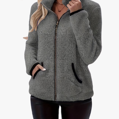 Nordelle - High Collar Sherpa Fleece Jacket Cool Weather Layering