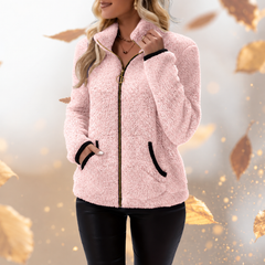 Nordelle - High Collar Sherpa Fleece Jacket Cool Weather Layering — view 8 of 8