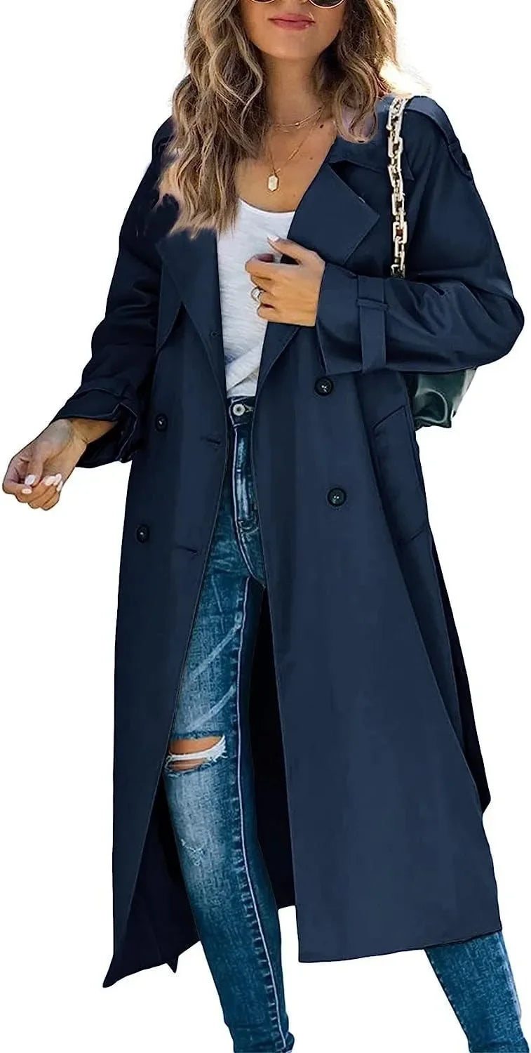 Norvelle - Oversized Double Breasted Trench Coat Everyday Layering — view 10 of 10