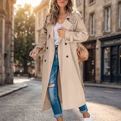 Norvelle - Oversized Double Breasted Trench Coat Everyday Layering — view 3 of 10