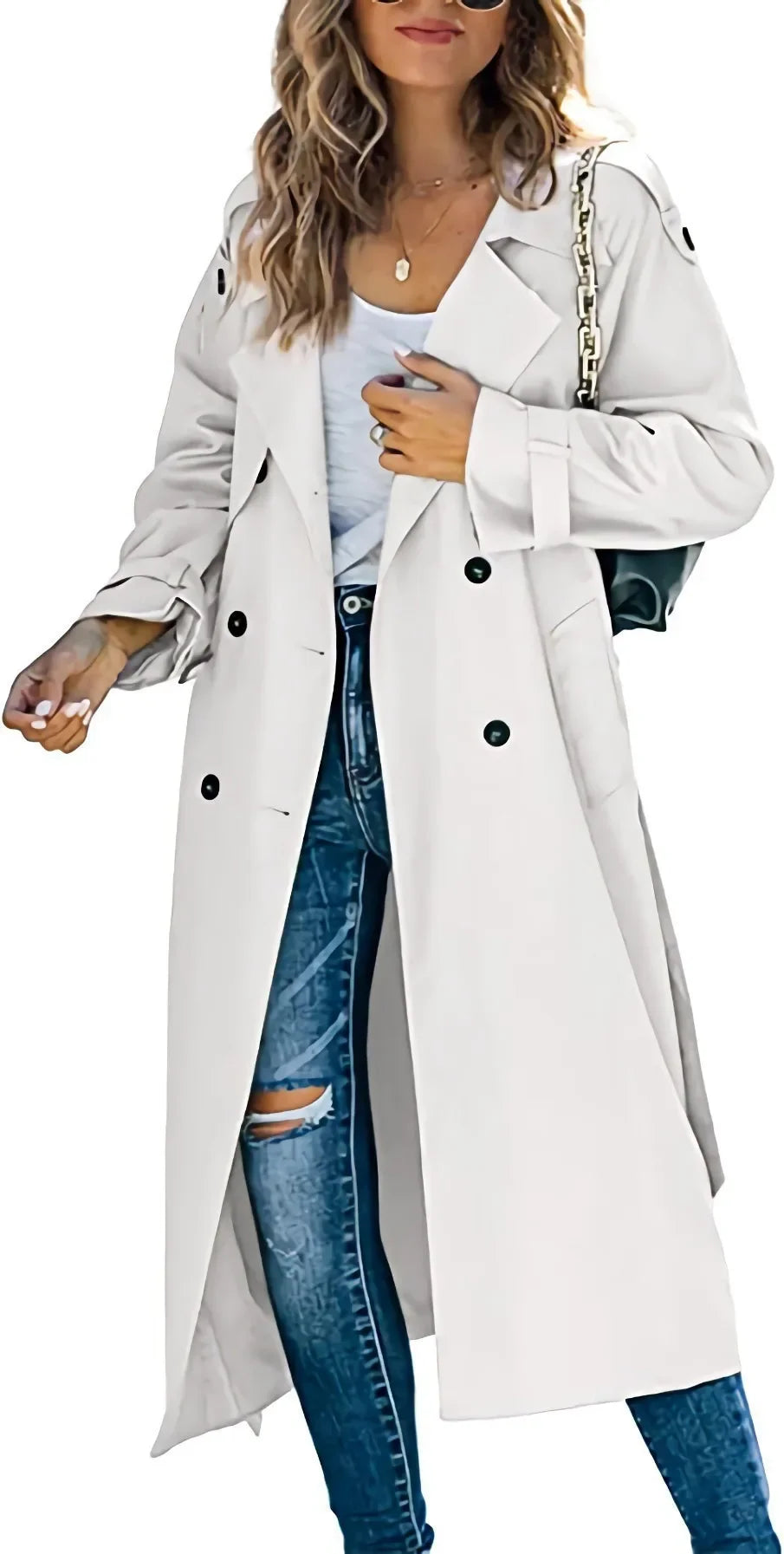 Norvelle - Oversized Double Breasted Trench Coat Everyday Layering — view 7 of 10
