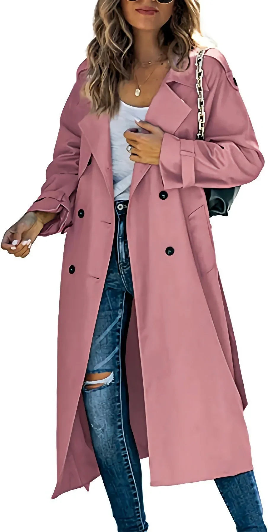 Norvelle - Oversized Double Breasted Trench Coat Everyday Layering — view 8 of 10