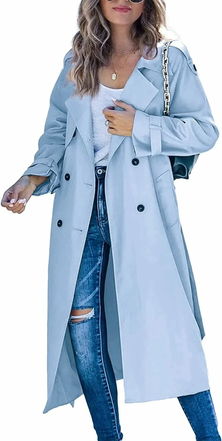 Norvelle - Oversized Double Breasted Trench Coat Everyday Layering — view 9 of 10