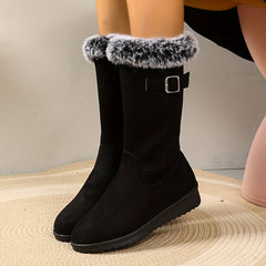 Norvenna - Fur-Trimmed Winter Boots Cold Weather Wear — view 2 of 5