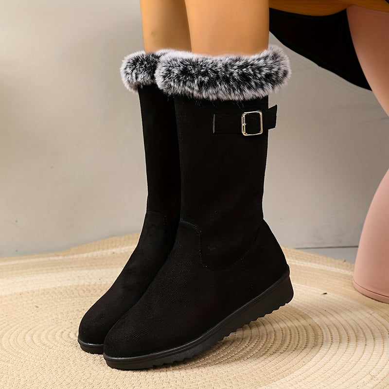 Norvenna - Fur-Trimmed Winter Boots Cold Weather Wear — view 2 of 5