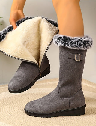 Norvenna - Fur-Trimmed Winter Boots Cold Weather Wear — view 4 of 5