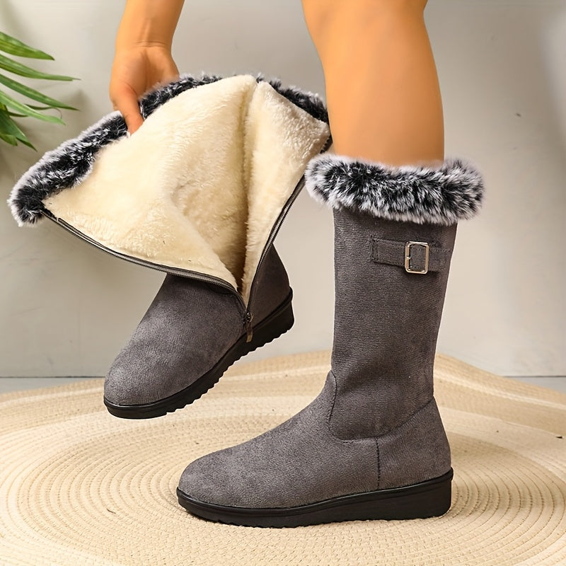 Norvenna - Fur-Trimmed Winter Boots Cold Weather Wear — view 4 of 5