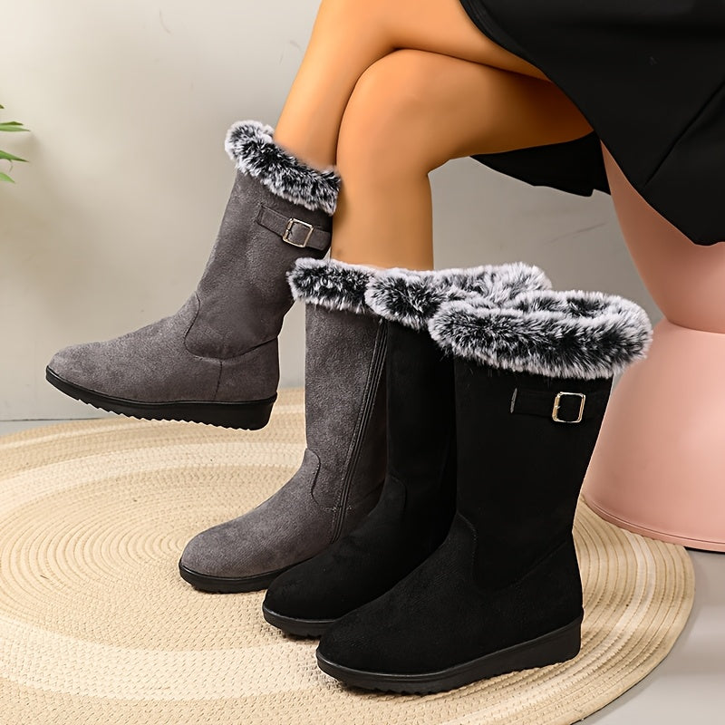 Norvenna - Fur-Trimmed Winter Boots Cold Weather Wear — view 5 of 5