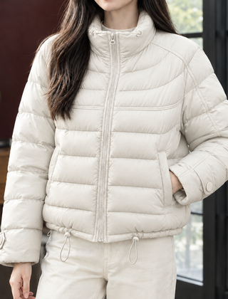 Novessa - Quilted Cropped Puffer Jacket Cold Weather Layering — view 3 of 6