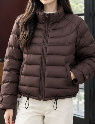 Novessa - Quilted Cropped Puffer Jacket Cold Weather Layering — view 4 of 6