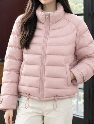 Novessa - Quilted Cropped Puffer Jacket Cold Weather Layering — view 5 of 6