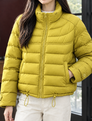 Novessa - Quilted Cropped Puffer Jacket Cold Weather Layering — view 6 of 6