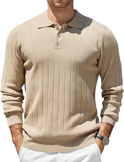 Osmere - Men's Ribbed Knit Sweater Everyday Layering