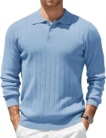 Osmere - Men's Ribbed Knit Sweater Everyday Layering — view 10 of 10