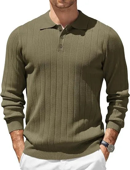 Osmere - Men's Ribbed Knit Sweater Everyday Layering — view 2 of 10