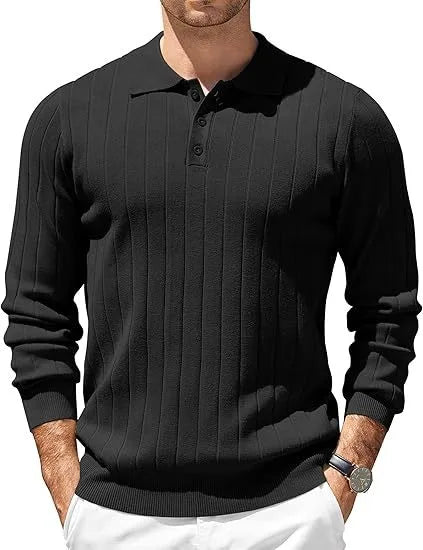 Osmere - Men's Ribbed Knit Sweater Everyday Layering — view 4 of 10