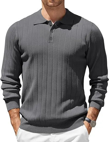 Osmere - Men's Ribbed Knit Sweater Everyday Layering — view 6 of 10