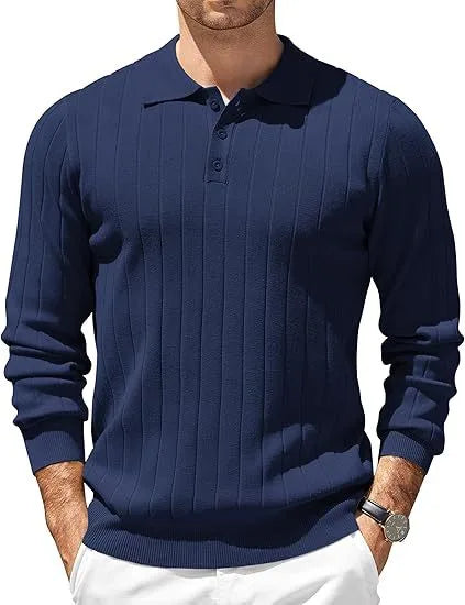 Osmere - Men's Ribbed Knit Sweater Everyday Layering — view 9 of 10