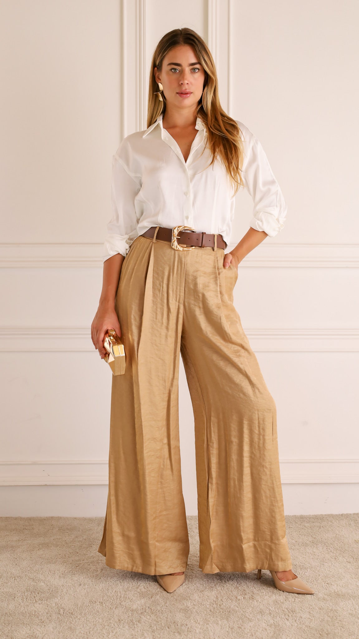 Palazera - Wide Leg Palazzo Trousers Office And Evening Wear — view 7 of 8
