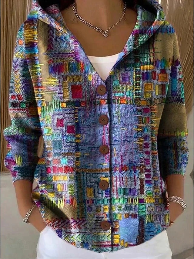 Paloway - Hooded Button Front Cardigan Everyday Layering