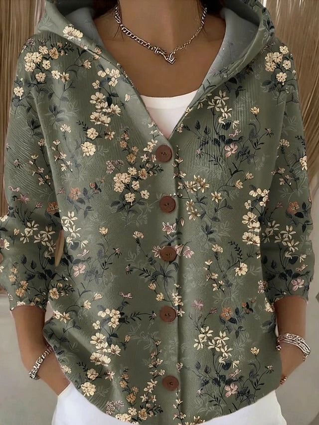Paloway - Hooded Button Front Cardigan Everyday Layering — view 4 of 6