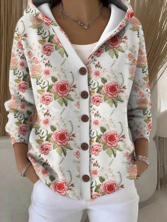 Paloway - Hooded Button Front Cardigan Everyday Layering — view 5 of 6