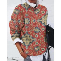 Petalora - Floral Fleece Pullover Sweater Cold Season Wear — view 3 of 3