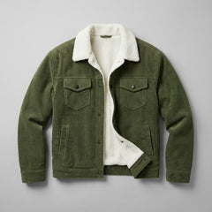 Rangefield - Sherpa Lined Corduroy Trucker Jacket Cold Weather