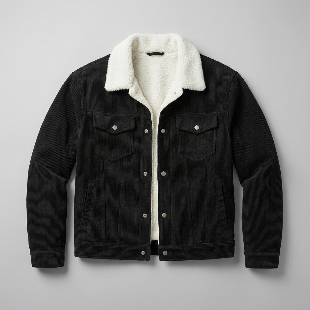 Rangefield - Sherpa Lined Corduroy Trucker Jacket Cold Weather — view 3 of 10